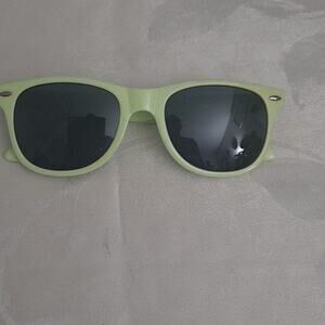 Green Sunglasses with Dark Lenses